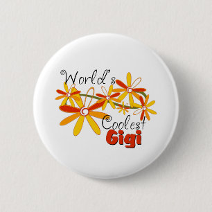 Das coolste Gigi der Blumenwelt Button