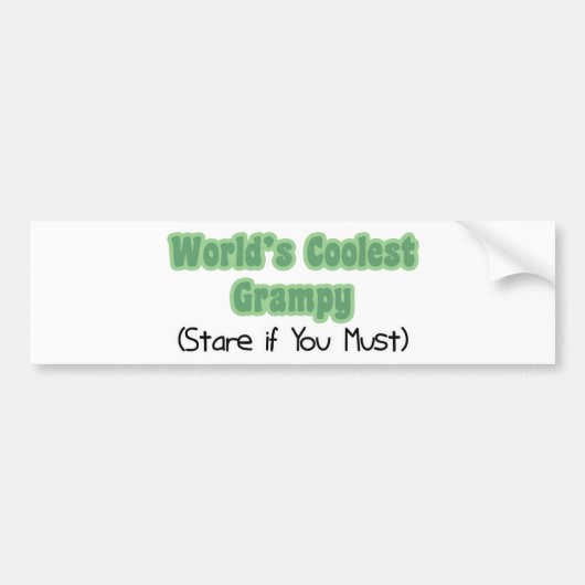 Das coolste Grampy der Welt Autoaufkleber (Vorne)