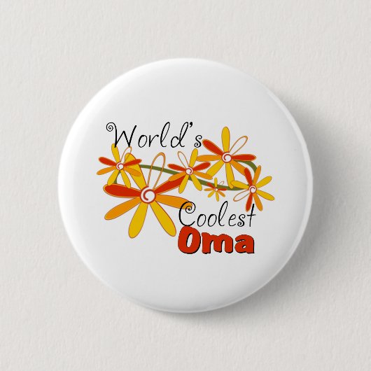 Das coolste Oma der Blumenwelt Button (Vorderseite)