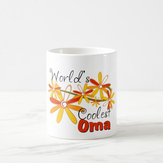 Das coolste Oma der Blumenwelt Kaffeetasse (Mittel)