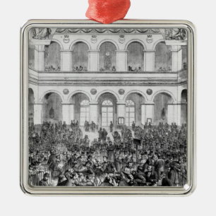 Das "Corbeille" an der Paris-Börse, 1873 Silbernes Ornament