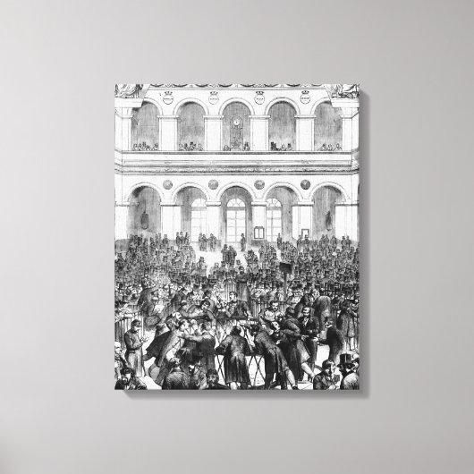 Das Corbeille im Pariser Bourse, 1873 Leinwanddruck (Vorderseite)
