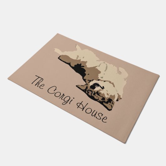 Das corgi-Haus Fußmatte (Schrägansicht)