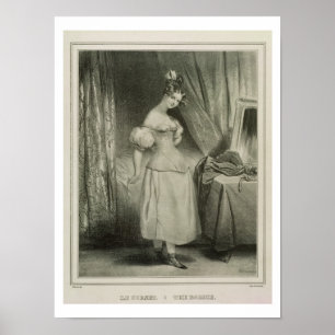 Das Corset, graviert von Alfred Leon Lemercier (fl Poster