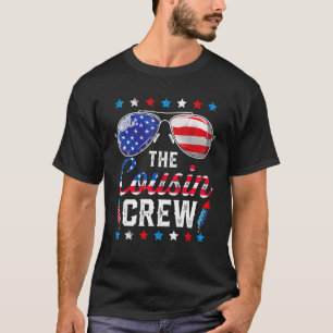 Das Cousin Crew Flag American Fireworks 4. Jul T-Shirt