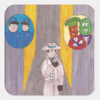 Das Cover von Bullets Bourbon #1 Stickers! Quadratischer Aufkleber