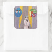 Das Cover von Bullets Bourbon #1 Stickers! Quadratischer Aufkleber (Tasche)