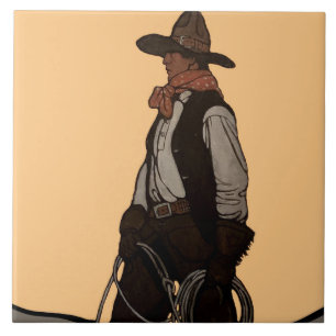 Das Cowboy-Magazin-Cover von NC Wyeth Fliese