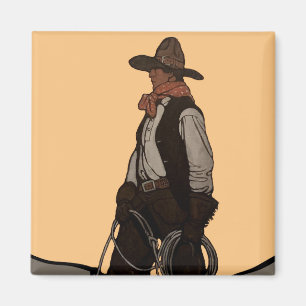 Das Cowboy-Magazin-Cover von NC Wyeth Magnet