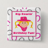 Das Cowgirl-Hufeisen-Gastgeschenk der Kinder Button (Vorderseite)