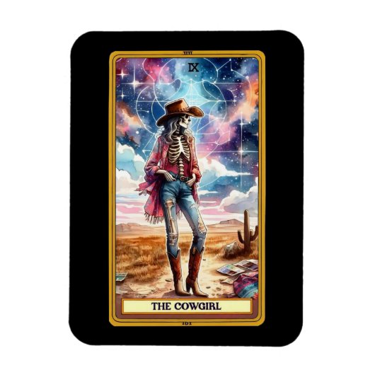 Das Cowgirl Tarot Card Magnet (Vertikal)