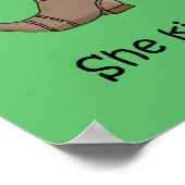 Das Cowgirl und das Froschposter Brunet Poster (Ecke)