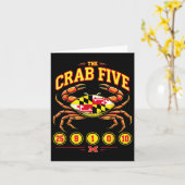 Das Crab Five Crab Flag Maryland Karte (Gelbe Blume)