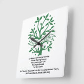 Das Crabapple Restaurant, Skokie, IL Quadratische Wanduhr (Winkel)