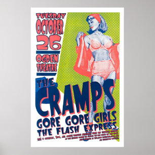 Das Cramps-Konzertposter Vintage Punk Rock Art Poster
