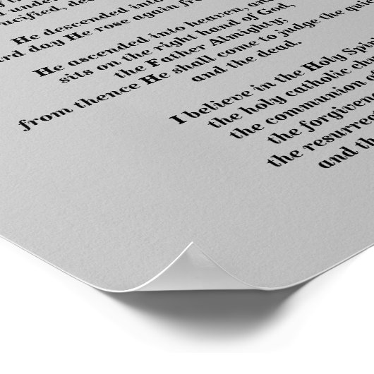 Das Credo der Apostel Poster (Ecke)