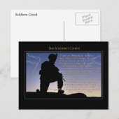 Das Credo des Soldaten Postkarte (Vorne/Hinten)