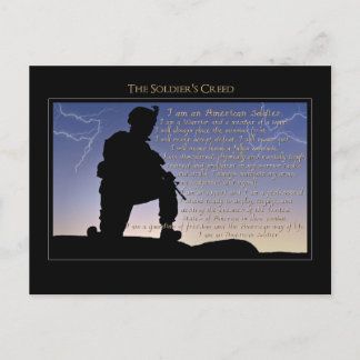 Das Credo des Soldaten Postkarte