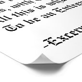 Das Credo des Unternehmers Poster (Ecke)