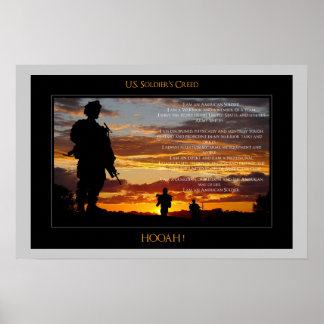 Das Creed Poster des Soldaten der Vereinten Staate