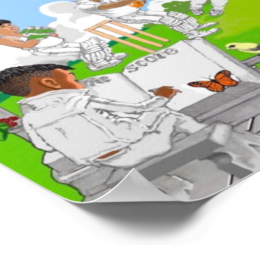 Das Cricket-Spiel Poster (Ecke)