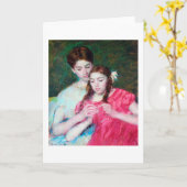 Das Crochet Lesson, Mary Cassatt Karte (Gelbe Blume)