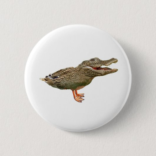 Das Crocoduck mit Füßen Button (Vorderseite)