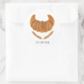 Das Croissant Brot Runder Aufkleber (Tasche)