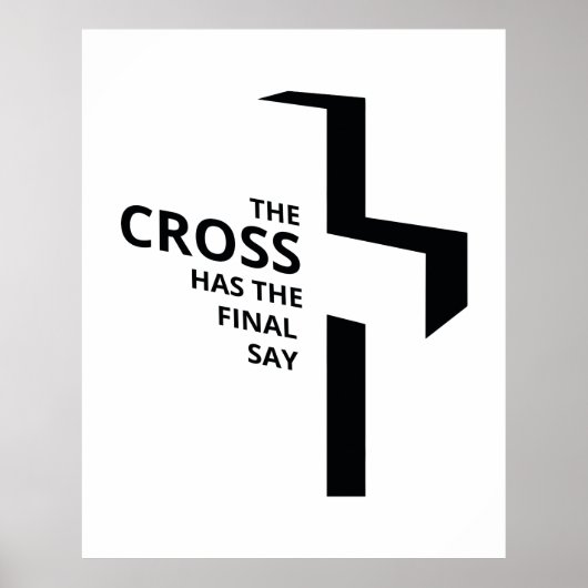 Das Cross Final Say Gospel Redewendungen Ästhetik  Poster (Vorne)