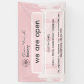 Das Cupcake Bakeholder-Logo ist in Rosa Banner (Vertikal)