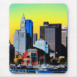 Das Custom House Boston USA Poster Mousepad