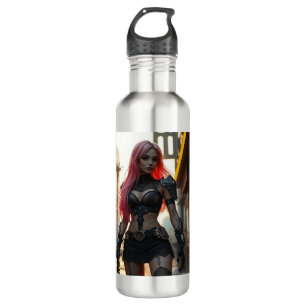 Das Cyber-Mädchen und die dystopische Zukunft Edelstahlflasche