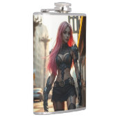 Das Cyber-Mädchen und die dystopische Zukunft Flachmann (Rechts)