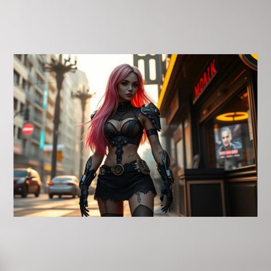 Das Cyber-Mädchen und die dystopische Zukunft Poster (Vorne)