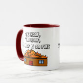 Das Dach ist auf Feuer-Tasse Tasse (Vorderseite Links)