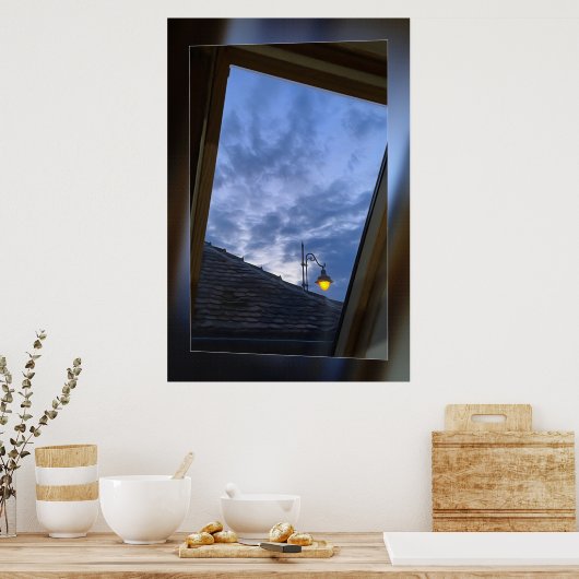 Das Dachfenster Poster (Küche)