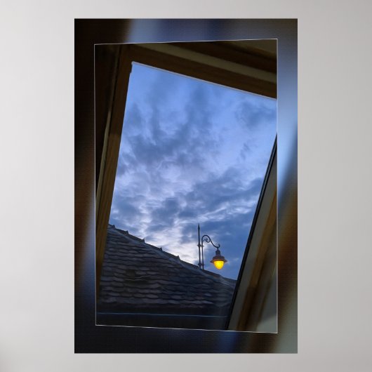 Das Dachfenster Poster (Vorne)
