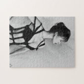 Das Dame Original Art Portrait Zeichnend Puzzle (Horizontal)