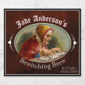 Das Dame Zuhause Brew Beer Label Bierflaschenetikett (Einzelnes Label)