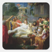 Das Damoklesschwert Quadratischer Aufkleber (Vorderseite)