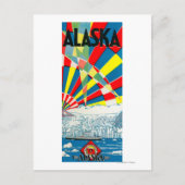 Das Dampfschiff-Poster der Alaska-Linie Postkarte (Vorderseite)