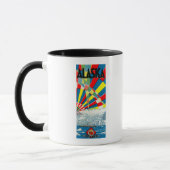 Das Dampfschiff-Poster der Alaska-Linie Tasse (Links)