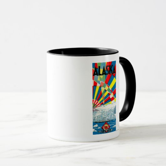 Das Dampfschiff-Poster der Alaska-Linie Tasse (VorderseiteRechts)