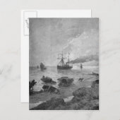 Das Dampfschiff Wladiwostok am Yangtse-Fluss Postkarte (Vorne/Hinten)