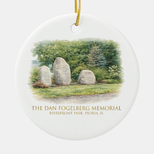 Das Dan Fogelberg Weihnachtsgedenkornament Keramik Ornament (Vorne)