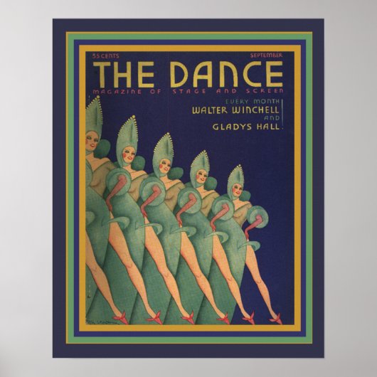 Das Dance Magazin Cover- Art Deco Poster 16 x 20 (Vorne)
