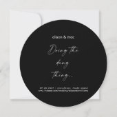 Das Dang Thing Round Black Foto Save The Date (Vorderseite)