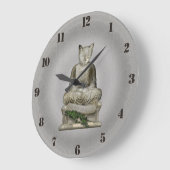 Das Dao der Meow-Uhr Große Wanduhr (Winkel)