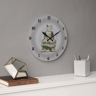 Das Dao der Meow-Uhr Große Wanduhr