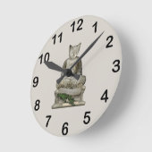 Das Dao der Meow-Uhr Runde Wanduhr (Winkel)